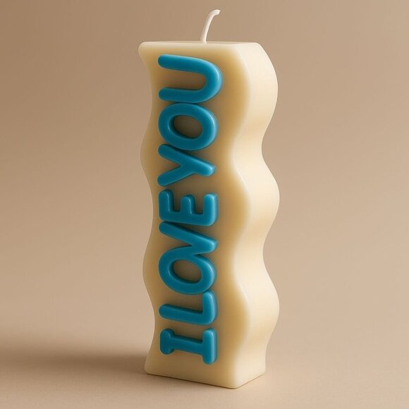 NEW | "I Love You" Handpoured Soy Wax Candle w/ Cotton Wick "Happy Days" Scent - Picture 3 of 7